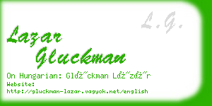 lazar gluckman business card